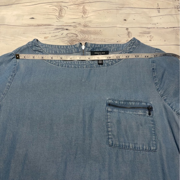Kenneth Cole New York Denim shirt Women’s Size M Preowned - Picture 5 of 8